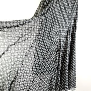 Large Lapis Maxi Black & White Sheer Skirt